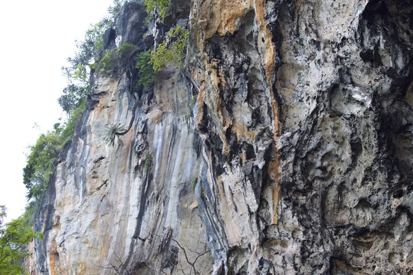 Ayrıntılar ve formları kayalar Railay Yarımadası'nda, Tayland