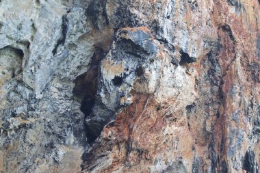 Ayrıntılar ve formları kayalar Railay Yarımadası'nda, Krabi, Tayland