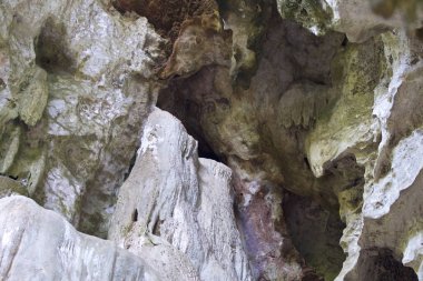 Ayrıntılar ve formları kayalar Railay Yarımadası'nda, Krabi, Tayland