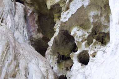 Ayrıntılar ve formları kayalar Railay Yarımadası'nda, Krabi, Tayland