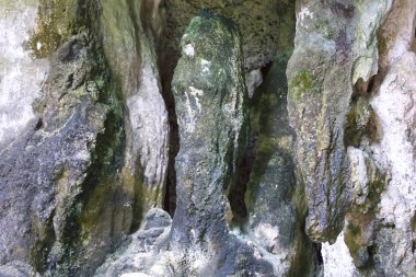 Ayrıntılar ve formları kayalar Railay Yarımadası'nda, Krabi, Tayland
