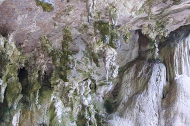 Ayrıntılar ve formları kayalar Railay Yarımadası'nda, Krabi, Tayland