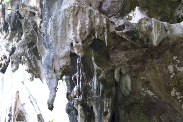 Details Und Gesteinsformen Auf Der Halbinsel Railay Krabi Thailand — Stockfoto