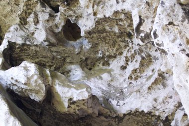 Ayrıntılar ve formları kayalar Railay Yarımadası'nda, Krabi, Tayland