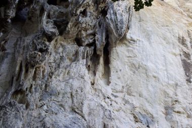 Ayrıntılar ve formları kayalar Railay Yarımadası'nda, Krabi, Tayland