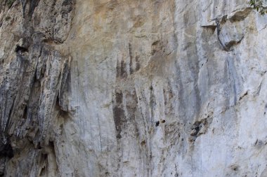 Ayrıntılar ve formları kayalar Railay Yarımadası'nda, Krabi, Tayland