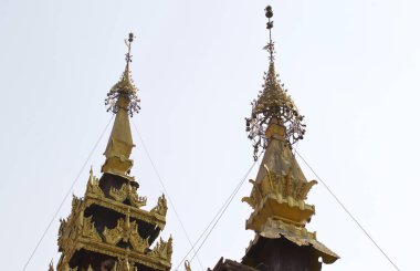 Budist tapınağı karmaşık Shwedagon Budizm, Yangon, Myanmar tarihsel bir semboldür