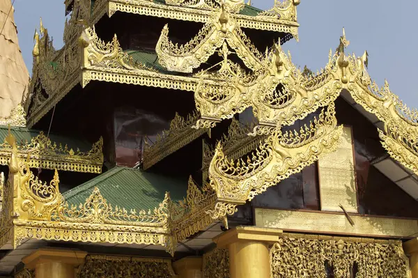 Buddhist Temple Complex Shwedagon Historical Symbol Buddhism Yangon Myanmar — Stock Photo, Image