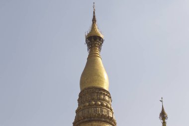 Budist tapınağı karmaşık Shwedagon Budizm, Yangon, Myanmar tarihsel bir semboldür