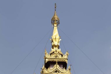 Budist tapınağı karmaşık Shwedagon Budizm, Yangon, Myanmar tarihsel bir semboldür