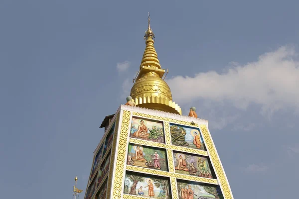 Complexo de templo budista Shwedagon é um símbolo histórico do budismo, Mianmar — Fotografia de Stock