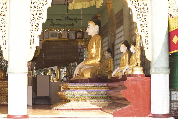 Buddhista templom komplex Shwedagon történelmi szimbóluma buddhizmus, Mianmar — Stock Fotó