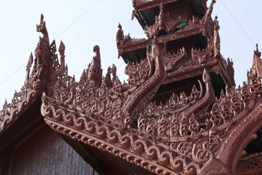 Budist tapınağı karmaşık Shwedagon Budizm, Yangon, Myanmar tarihsel bir semboldür