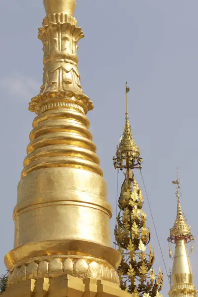 Complejo Templos Budistas Shwedagon Símbolo Histórico Del Budismo Yangón Myanmar — Foto de Stock