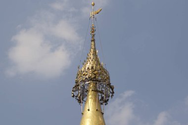 Budist tapınağı karmaşık Shwedagon Budizm, Yangon, Myanmar tarihsel bir semboldür