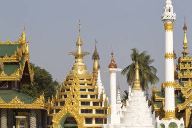 Budist tapınağı karmaşık Shwedagon Budizm, Myanmar tarihsel bir sembolüdür
