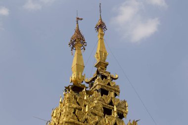 Budist tapınağı karmaşık Shwedagon Budizm, Yangon, Myanmar tarihsel bir semboldür