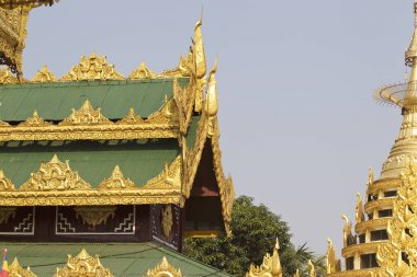 Budist tapınağı karmaşık Shwedagon Budizm, Myanmar tarihsel bir sembolüdür