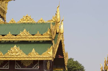 Budist tapınağı karmaşık Shwedagon Budizm, Myanmar tarihsel bir sembolüdür