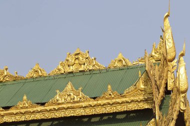 Budist tapınağı karmaşık Shwedagon Budizm, Myanmar tarihsel bir sembolüdür