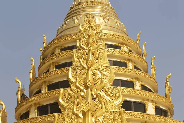 Buddhistische Tempelanlage shwedagon ist ein historisches Symbol des Buddhismus, Myanmar — Stockfoto