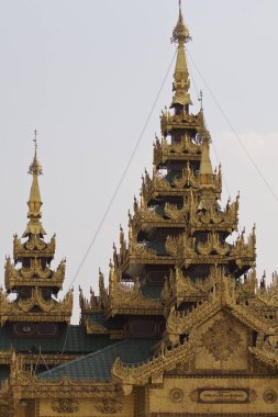 Budist tapınağı karmaşık Shwedagon Budizm, Myanmar tarihsel bir sembolüdür