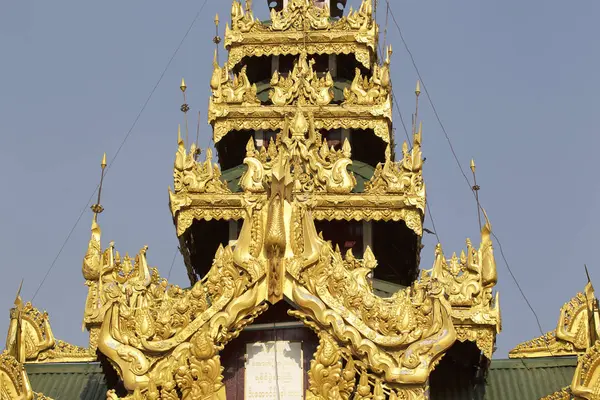 Complejo Templos Budistas Shwedagon Símbolo Histórico Del Budismo Yangón Myanmar —  Fotos de Stock