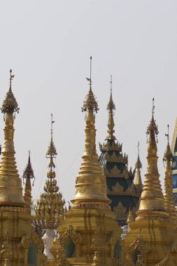 Budist tapınağı karmaşık Shwedagon Budizm, Yangon, Myanmar tarihsel bir semboldür