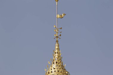 Budist tapınağı karmaşık Shwedagon Budizm, Yangon, Myanmar tarihsel bir semboldür