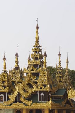 Budist tapınağı karmaşık Shwedagon Budizm, Yangon, Myanmar tarihsel bir semboldür