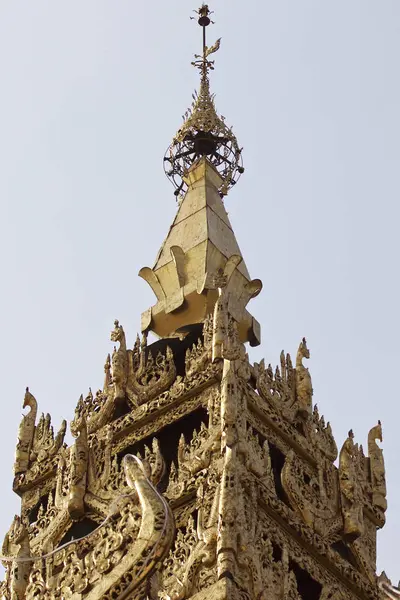 Буддийский Храмовый Комплекс Шведагон Является Историческим Символом Буддизма Янгон Мьянма — стоковое фото