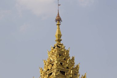 Budist tapınağı karmaşık Shwedagon Budizm, Yangon, Myanmar tarihsel bir semboldür