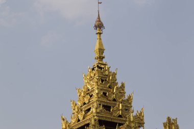 Budist tapınağı karmaşık Shwedagon Budizm, Yangon, Myanmar tarihsel bir semboldür