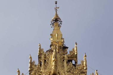 Budist tapınağı karmaşık Shwedagon Budizm, Yangon, Myanmar tarihsel bir semboldür