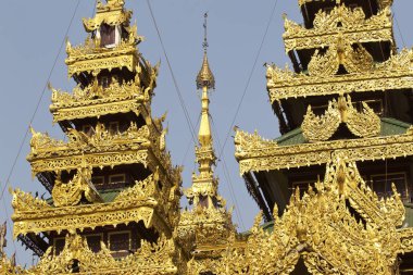 Budist tapınağı karmaşık Shwedagon Budizm, Myanmar tarihsel bir sembolüdür
