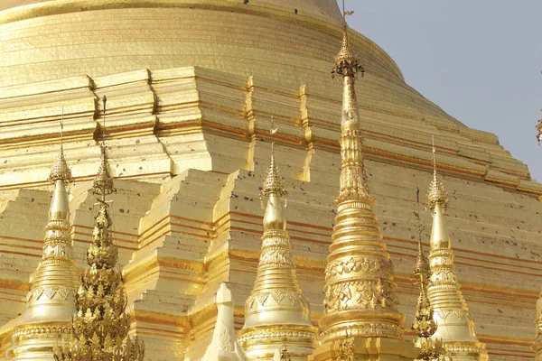 Буддійський Храм Комплекс Shwedagon Історичні Символ Буддизм Місті Yangon Янма — стокове фото