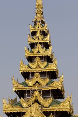 Budist tapınağı karmaşık Shwedagon Budizm, Myanmar tarihsel bir sembolüdür