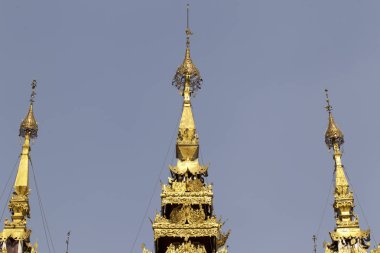 Budist tapınağı karmaşık Shwedagon Budizm, Yangon, Myanmar tarihsel bir semboldür