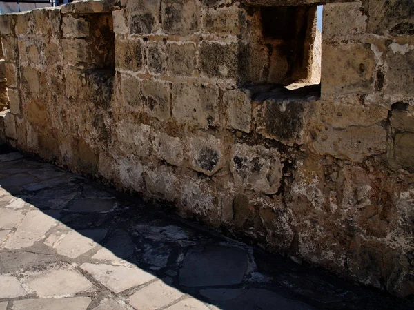 Elementos Detalhes Arquitetura Uma Antiga Fortaleza Limassol Chipre — Fotografia de Stock