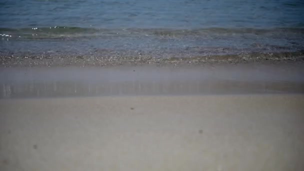 Vågor Stranden Stranden Kambodjabukten Takiev — Stockvideo