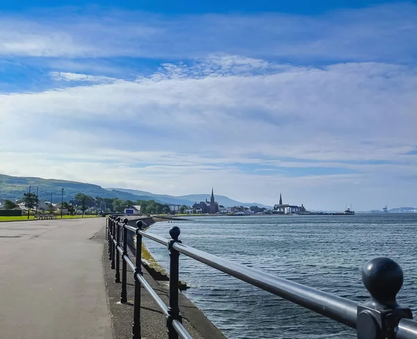 Largs Town Centre da North Prom a Aubery Largs Ayrshire Scotl — Foto Stock