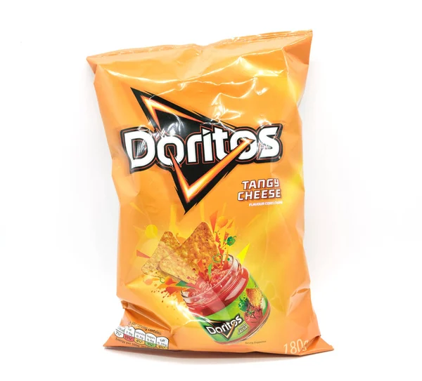 Plastic Bag Containing Doritos Cheese Corn Chips — Stock Photo, Image