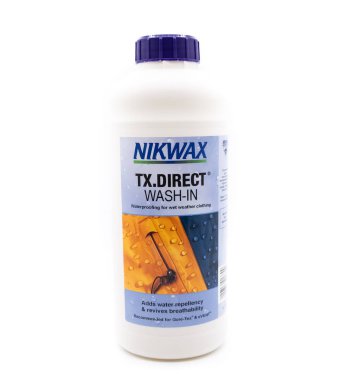 Nikwax teknik Prewash geri dönüşümlü plastik şişe.