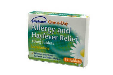 Galpharm Loratadine tablet geri dönüşümlü kutusunda kutusu
