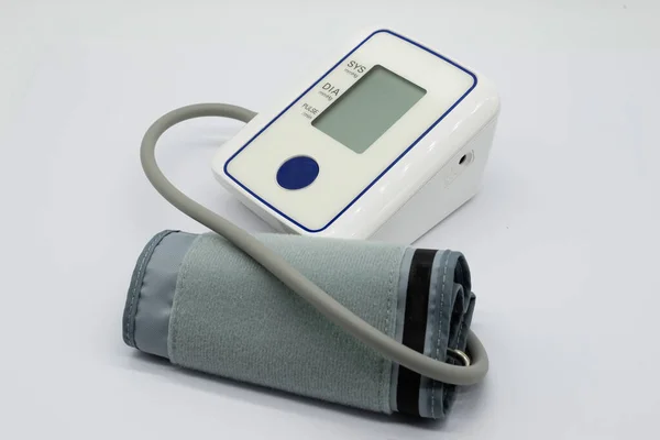 Generic Blood Pressure Monitor Cuff White Back Ground — Stock Photo, Image