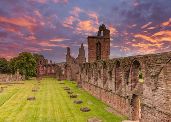 Biara Arbroath Terkenal Karena Dikaitkan Dengan Deklarasi Arbroath Tahun 1320 — Stok Foto