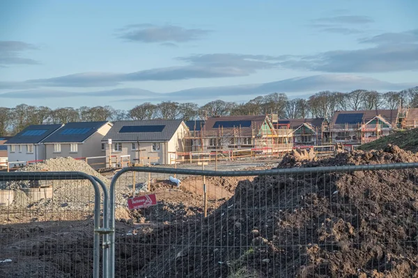 Perceton Irvine Scotland March 2020 Dawn Homes Building Site Lockdown — 스톡 사진