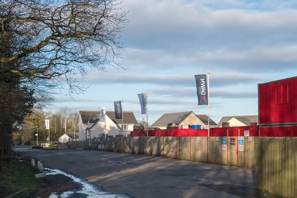 Perceton Irvine Scotland March 2020 Dawn Homes Building Site Lockdown — стокове фото