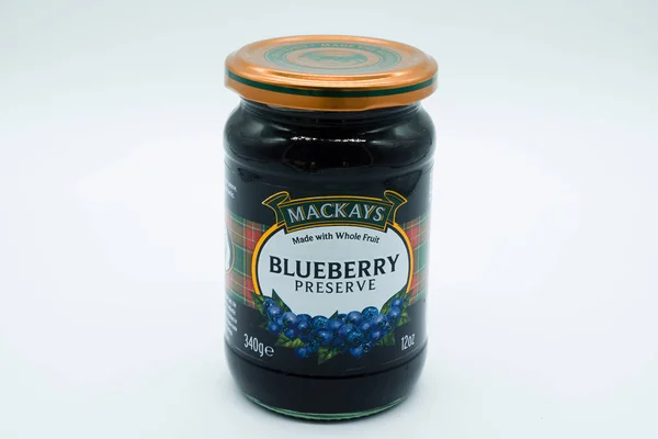 Irvine Escocia Reino Unido Abril 2020 Mackays Branded Jar Blueberry — Foto de Stock