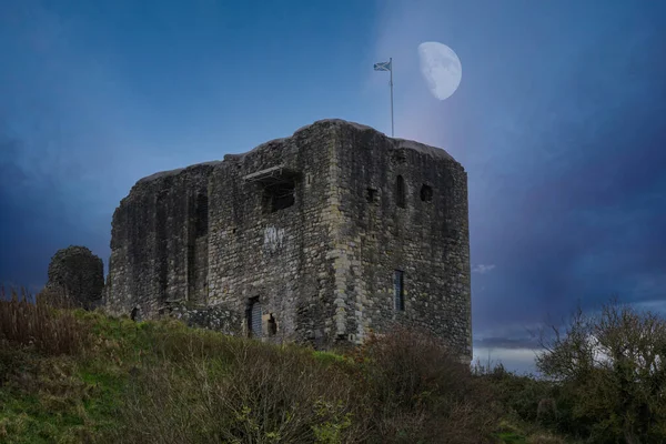 Die Alten Und Verfallenen Ruinen Der Burg Von Dundonald Die — Stockfoto